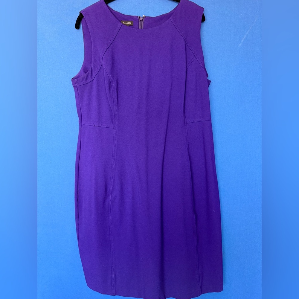 Talbots Purple Sleeveless Sheath Dress